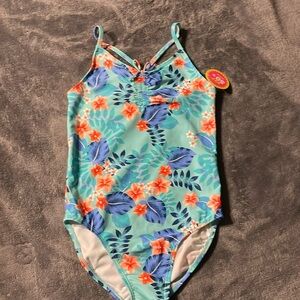 New never warn, One piece flowery kids bathing suit
